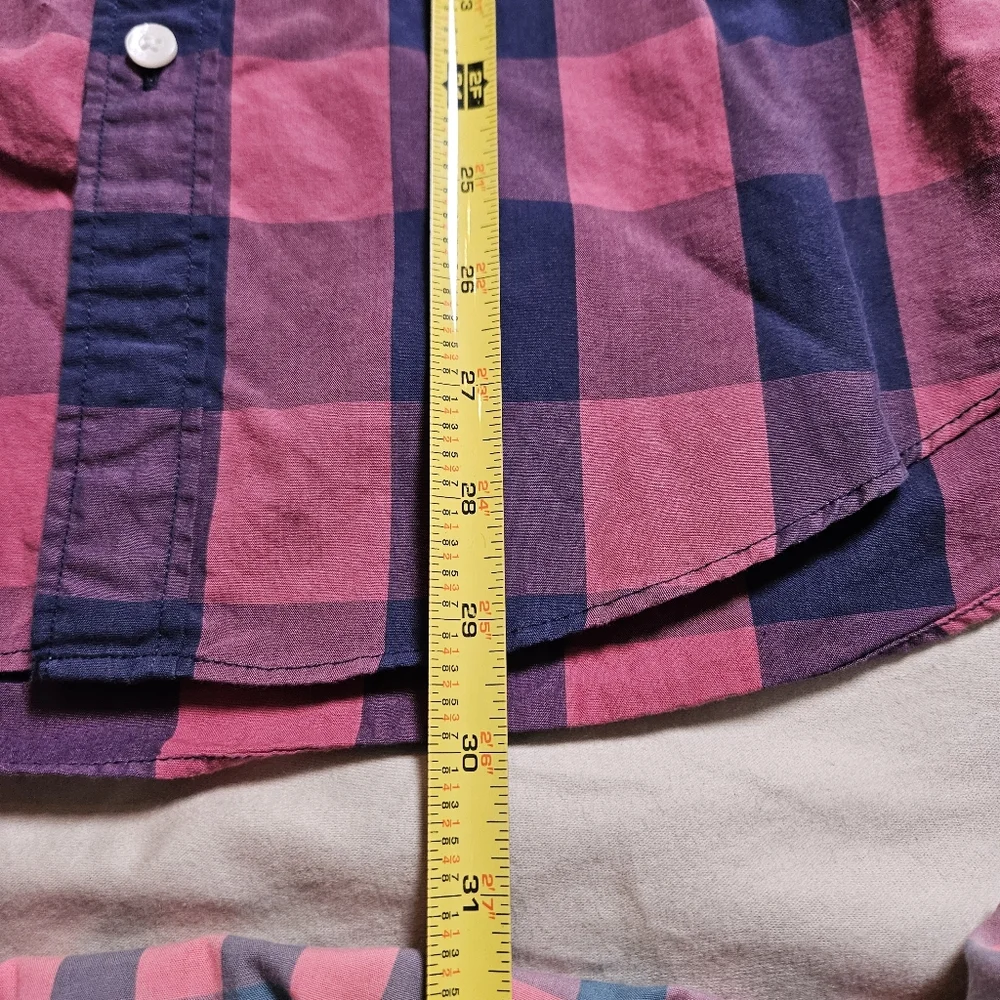 J.CREW Men's Slim Fit Shirts Bundle Of 2 Size Large Plaid‎ Gingham Buffalo Check